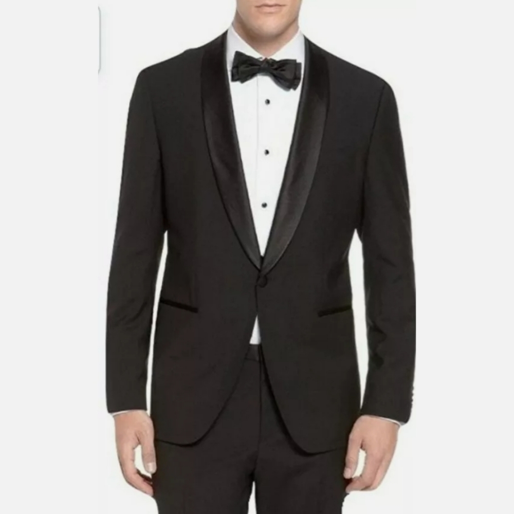Hugo Boss The Sky1/Gala1 Shawl Collar One Button Tuxedo Suit Size 40R Pants 38R